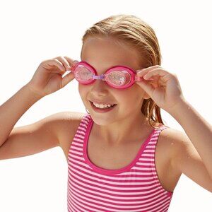 Disney Minnie Mouse Girls Swim Goggles Pink Adjustable Strap UV Protection New